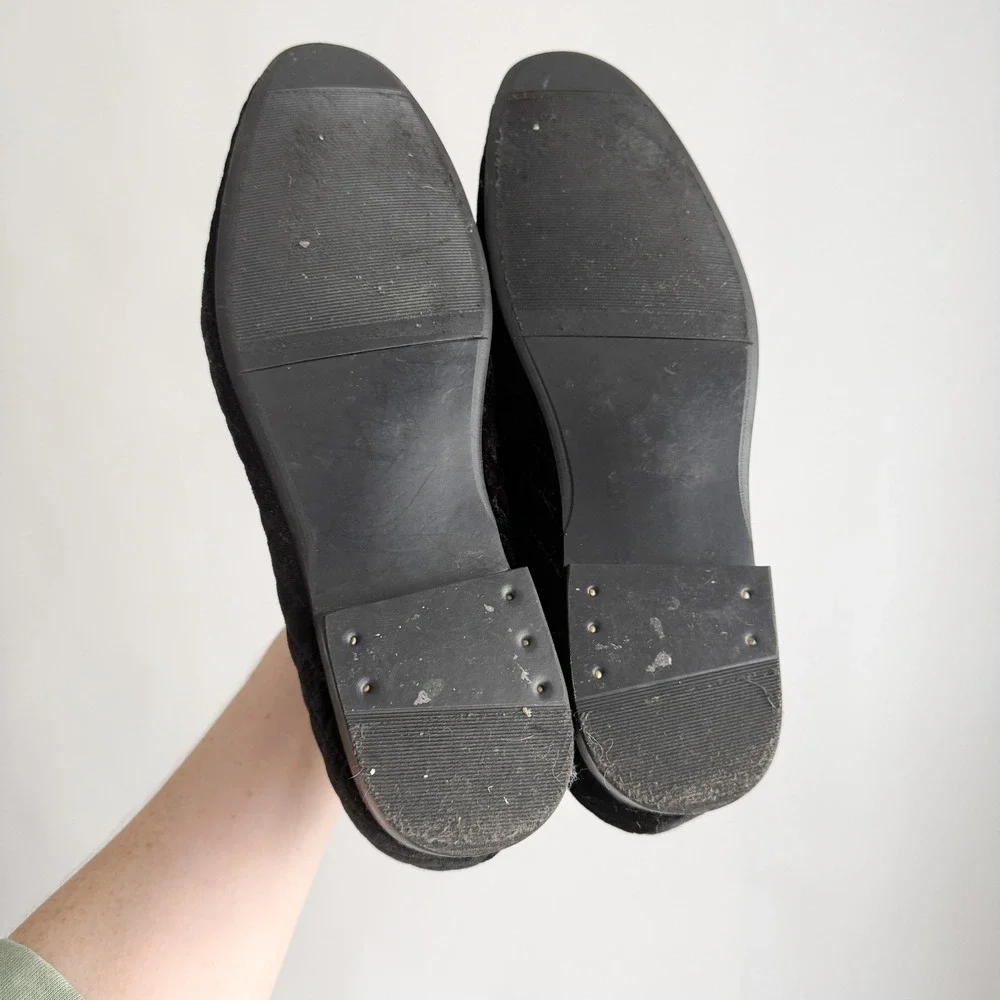 Giorgio Brutini men's black velvet quilted loafers‎ size 9